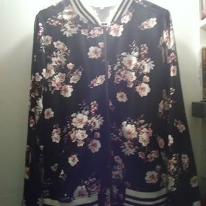 Torrid floral bomber jacket